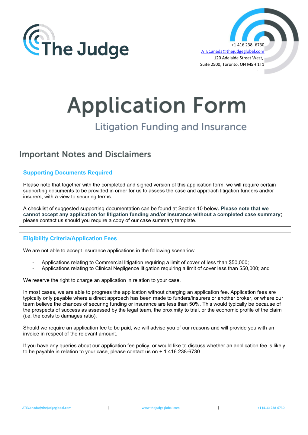 If You Have Any Queries About the Contents of This Proposal Form, Or Wish to Discuss Your