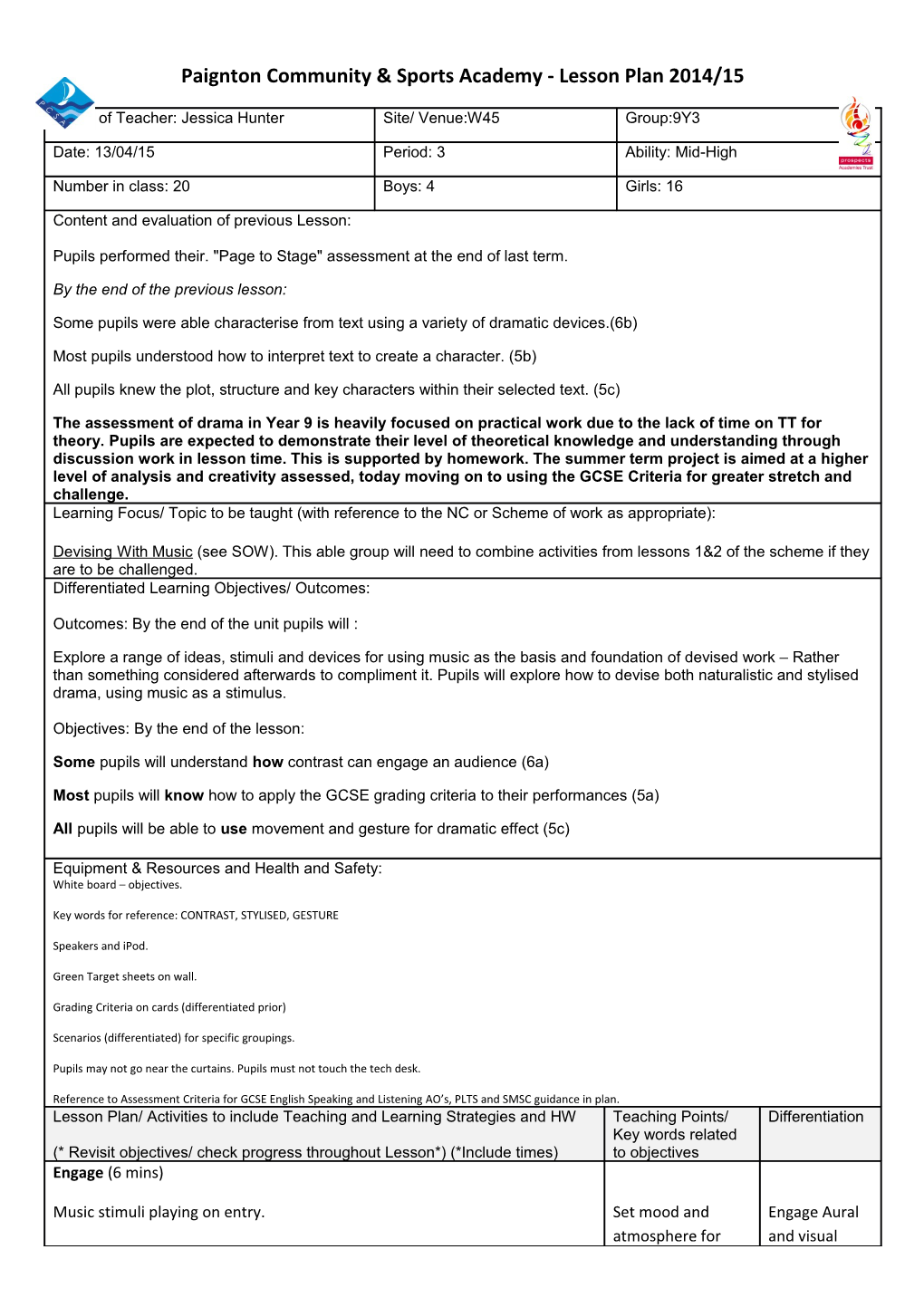 Sims Data (To Include Interventions) to Be Attached to the Lesson Plan