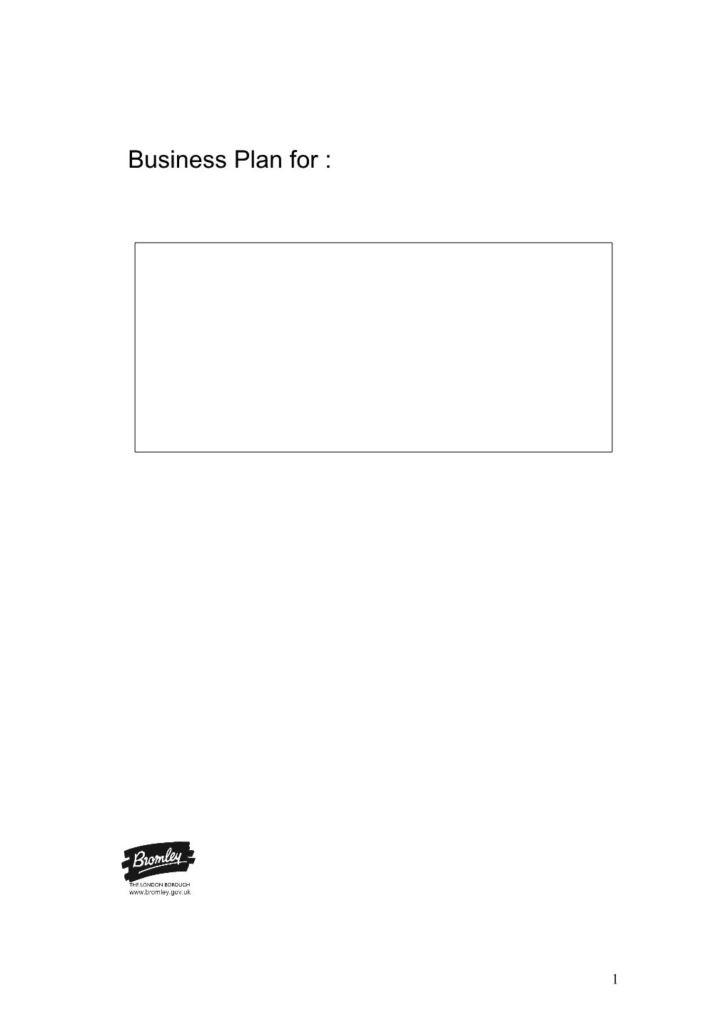 Business Plan for