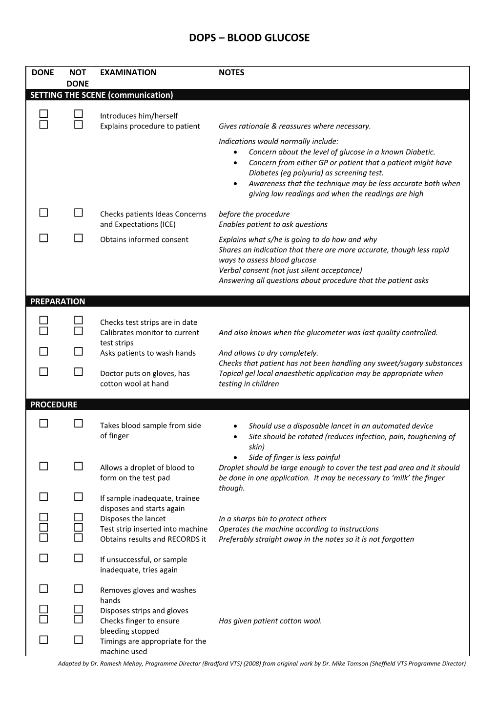 Dops Blood Glucose