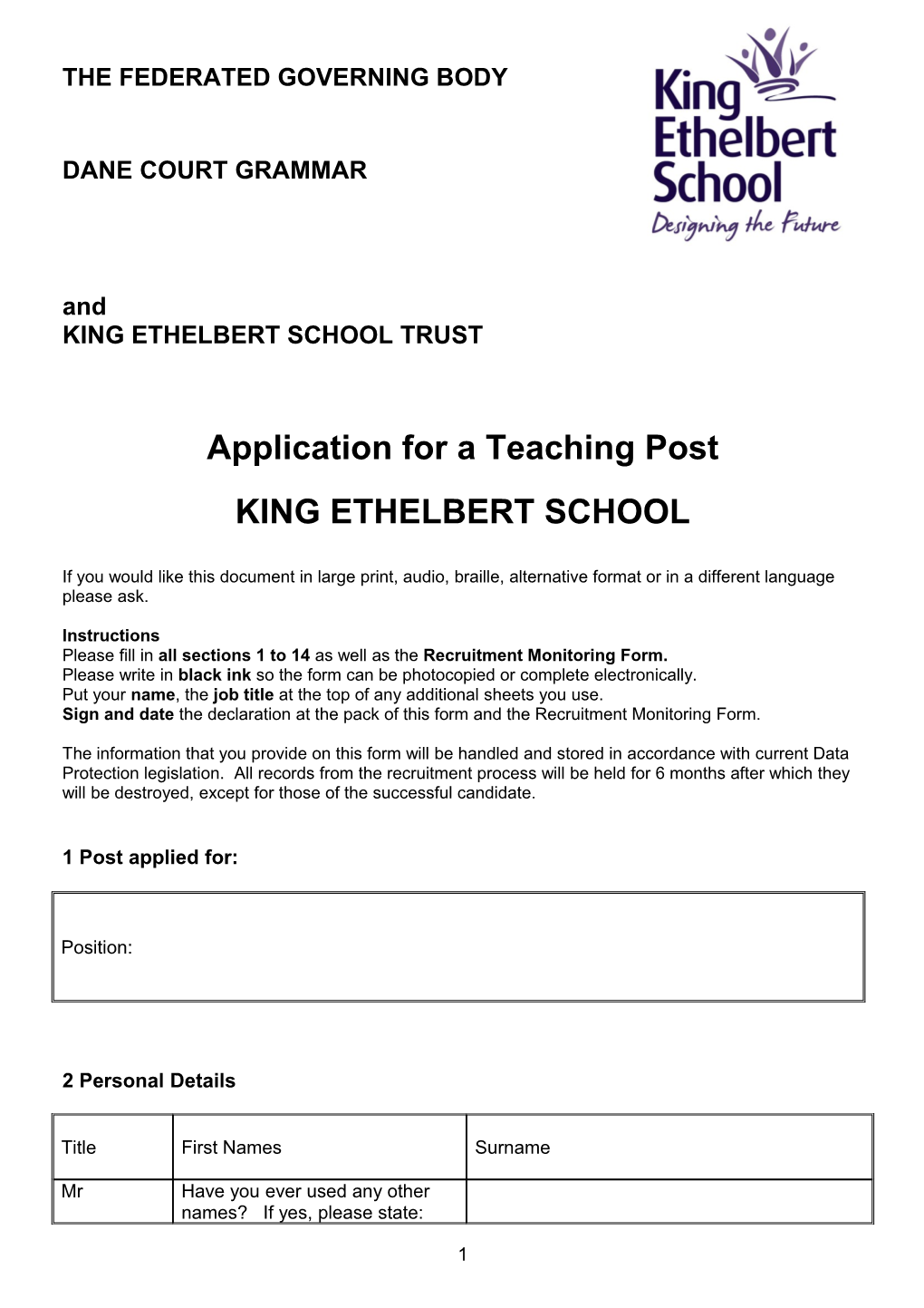 King Ethelbert School Trust
