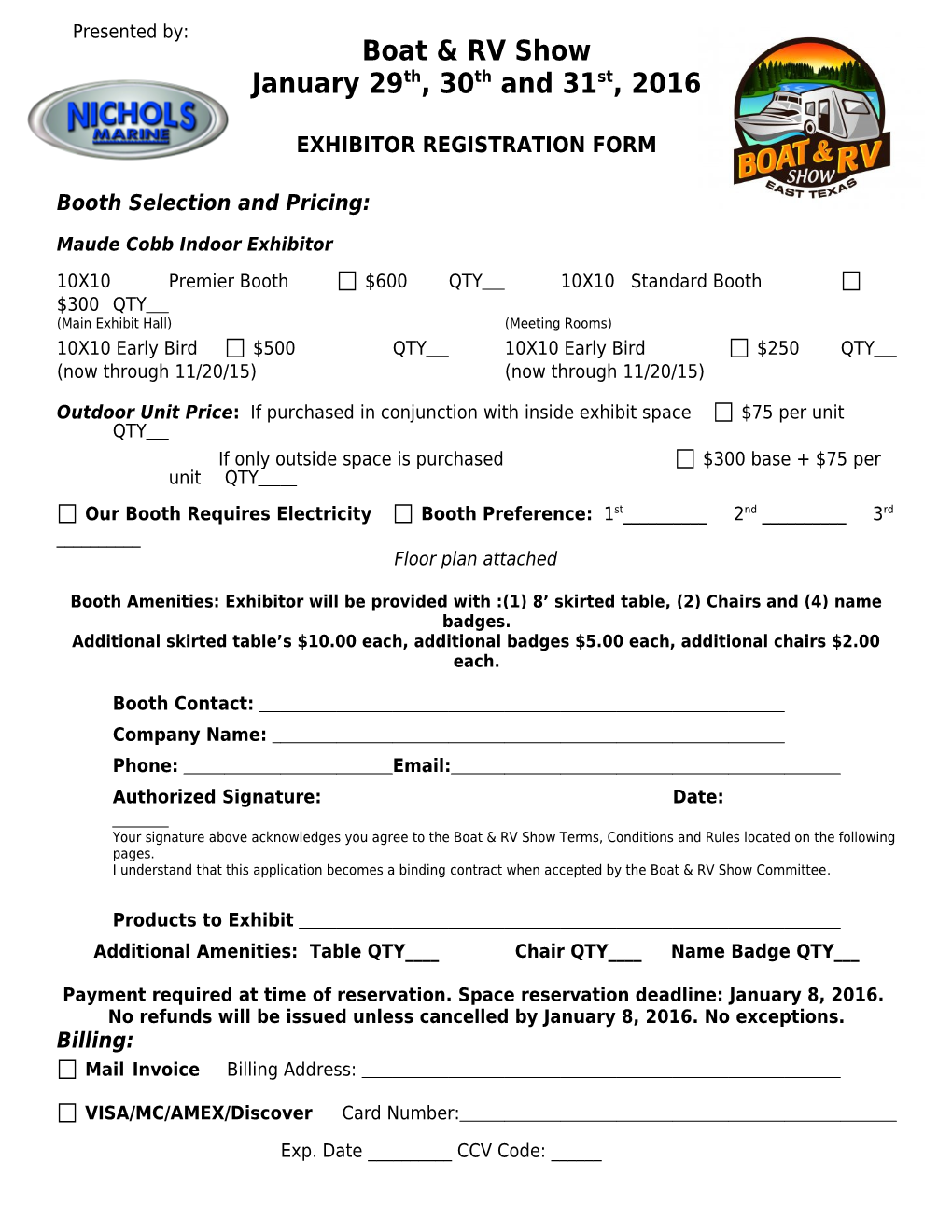 Booth Selection and Pricing