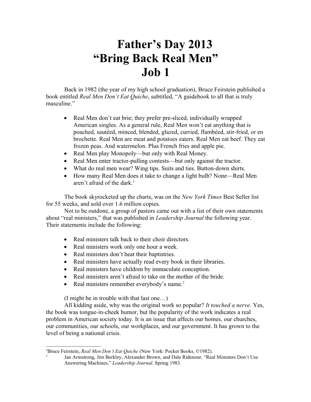 Bring Back Real Men