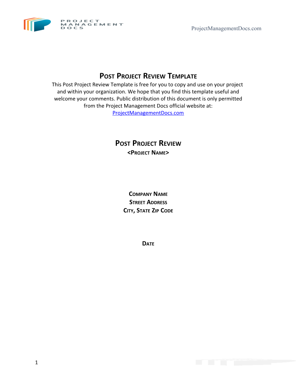 Post Project Review Template