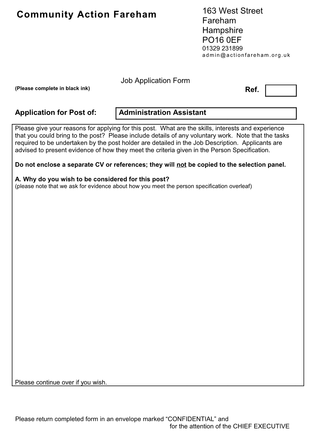Job Application Formpage 3