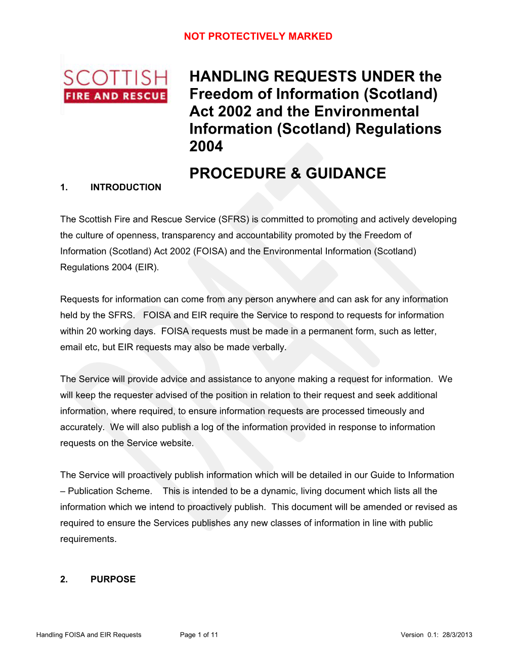 Handling FOISA and EISR Request Procedure Draft 0.1