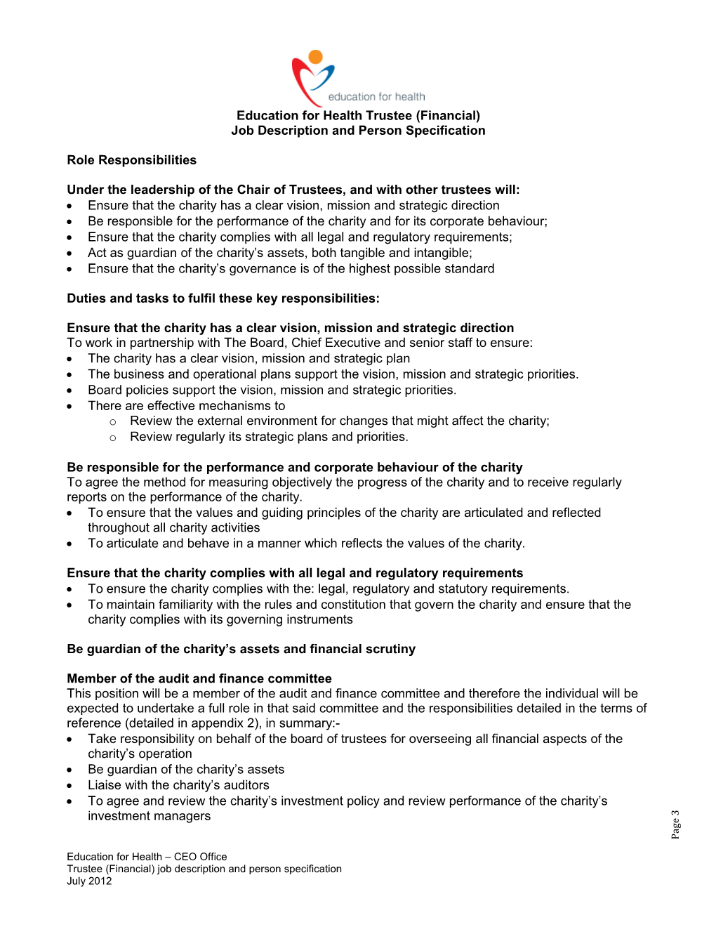 Job Description for NRTC Trustee