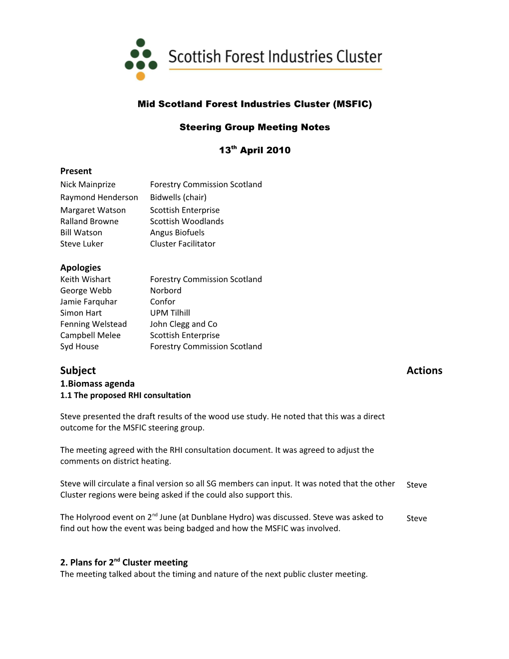 Mid Scotland Forest Industries Cluster (MSFIC)