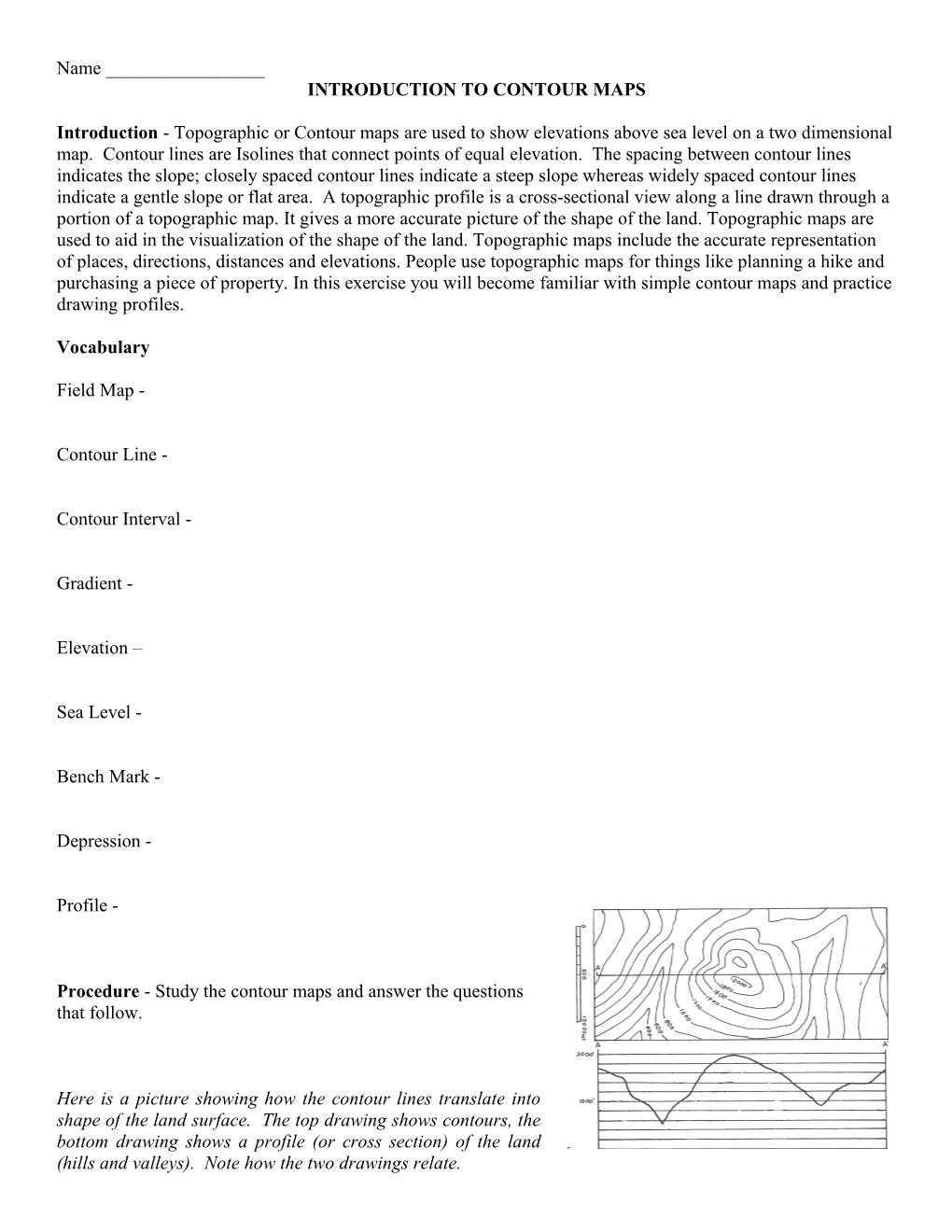 Introduction to Contour Maps