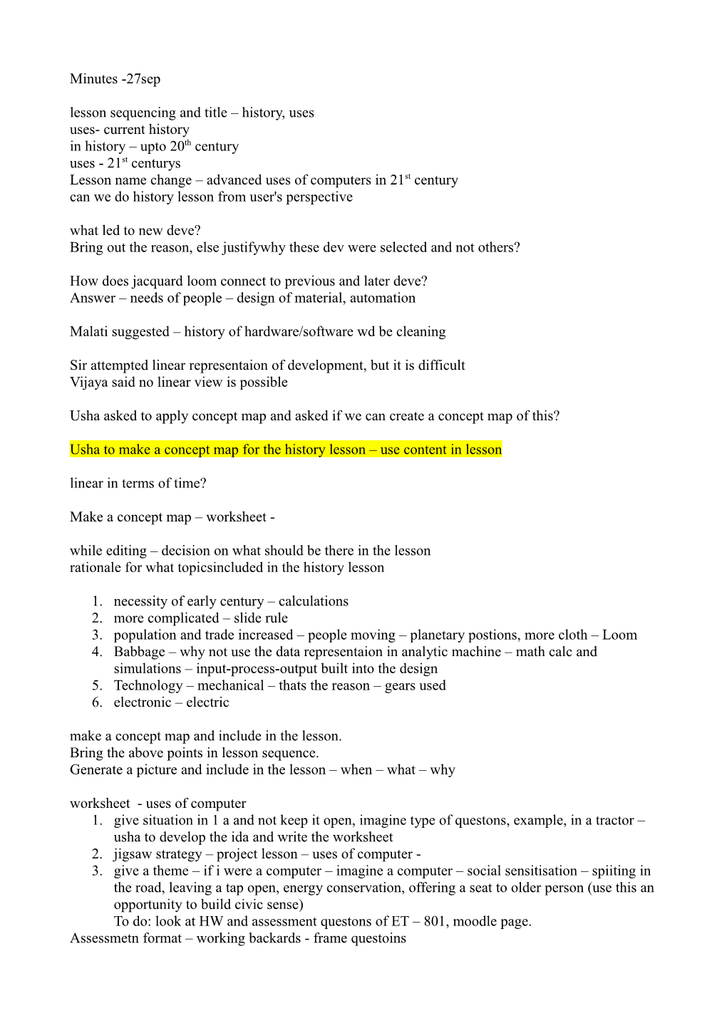 Lesson Sequencing and Title History, Uses