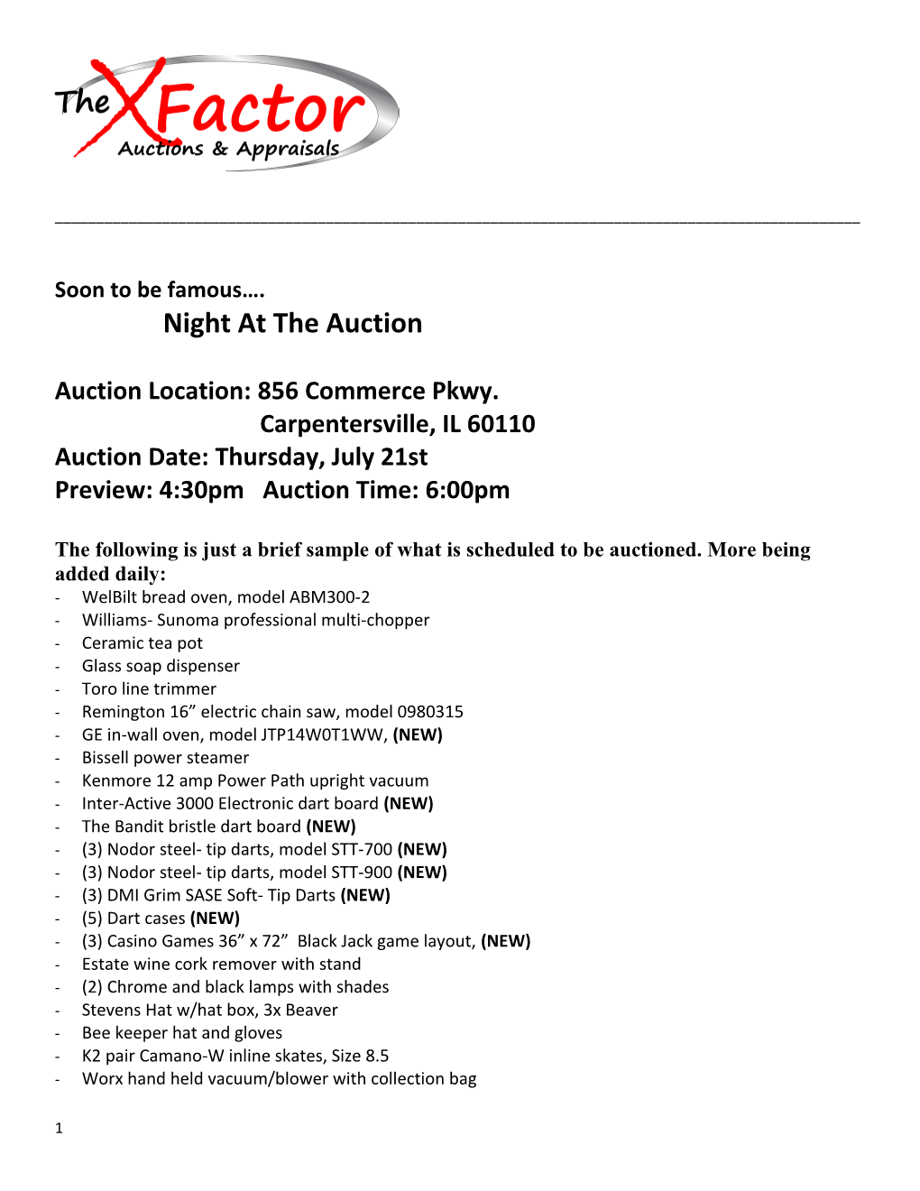 Night at the Auction