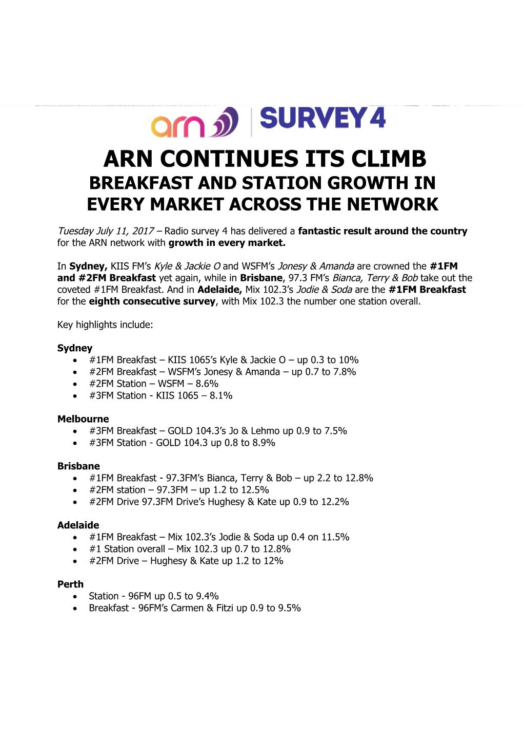 Arn Continues Its Climb