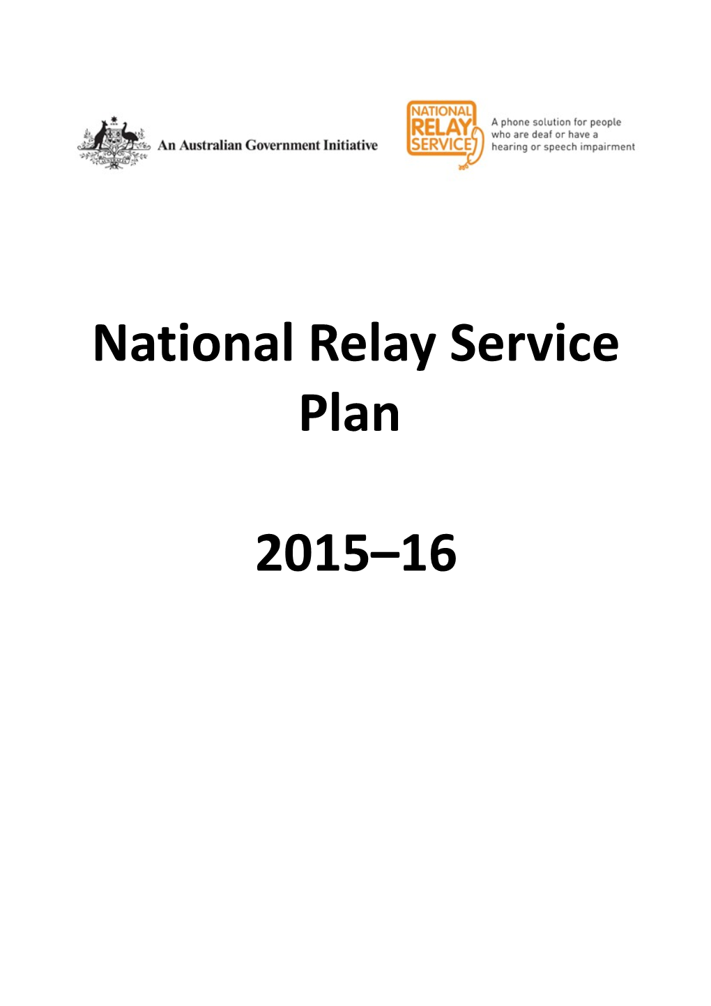 National Relay Service Plan 2015 16