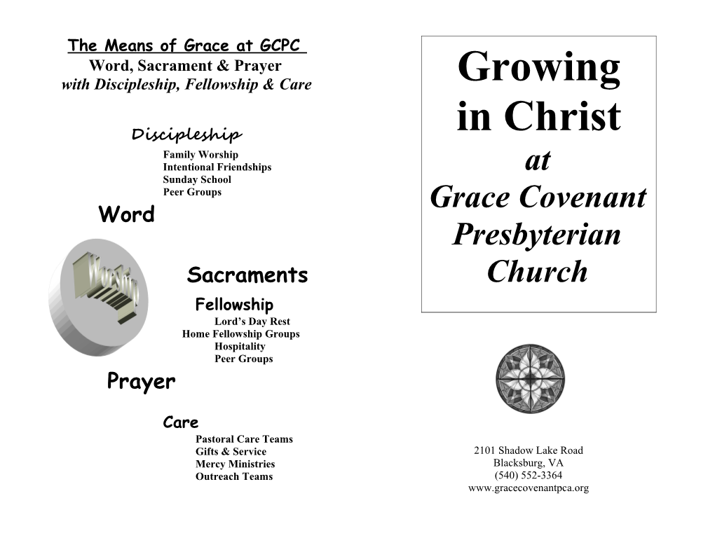 The Means of Grace at GCPC