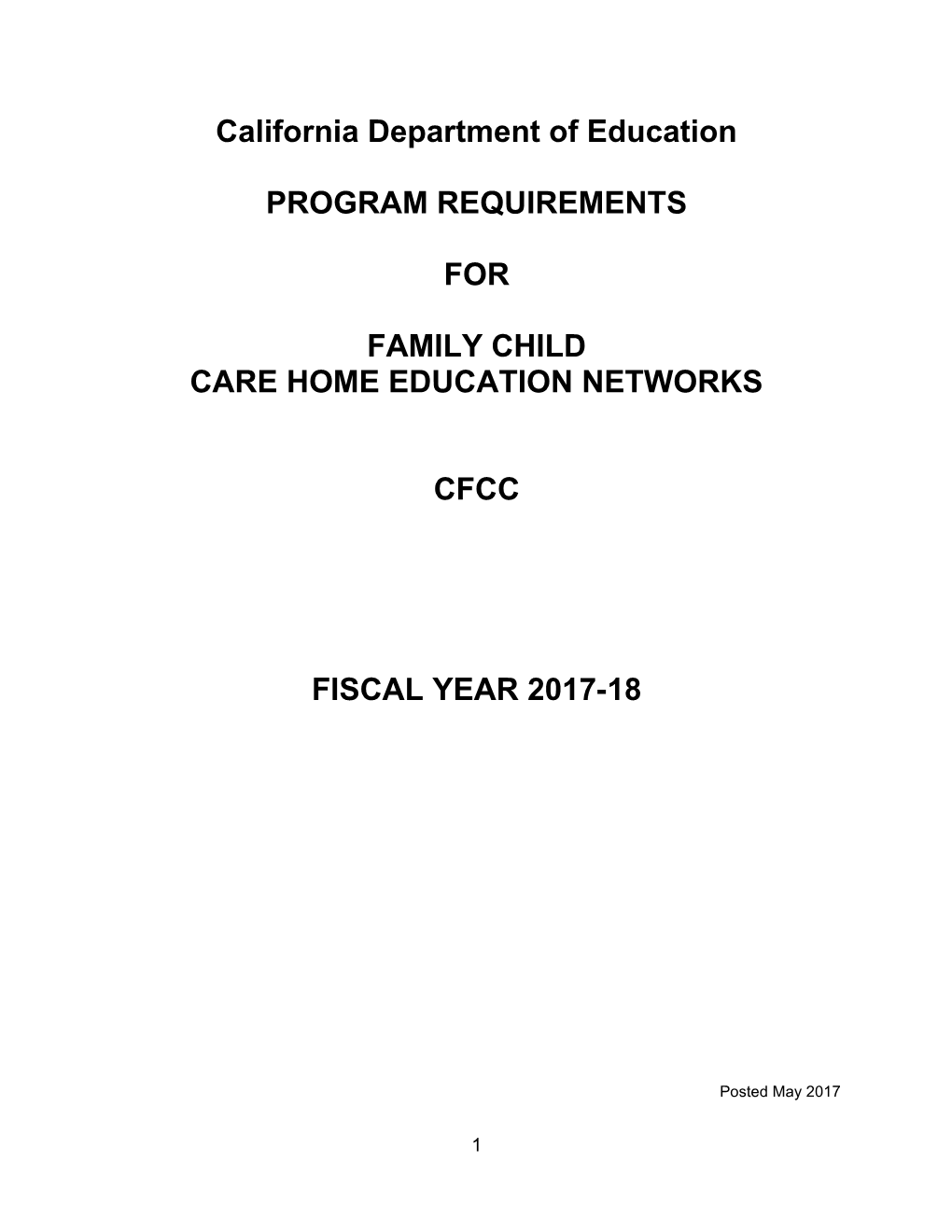 2017-18 CFCC Program - Child Development (CA Dept of Education)