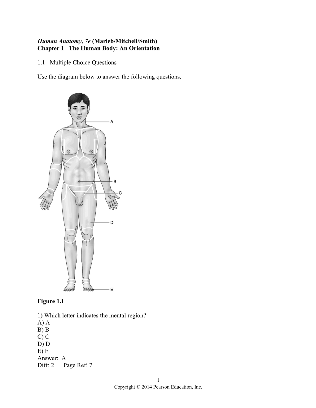 Chapter 1 the Human Body: an Orientation