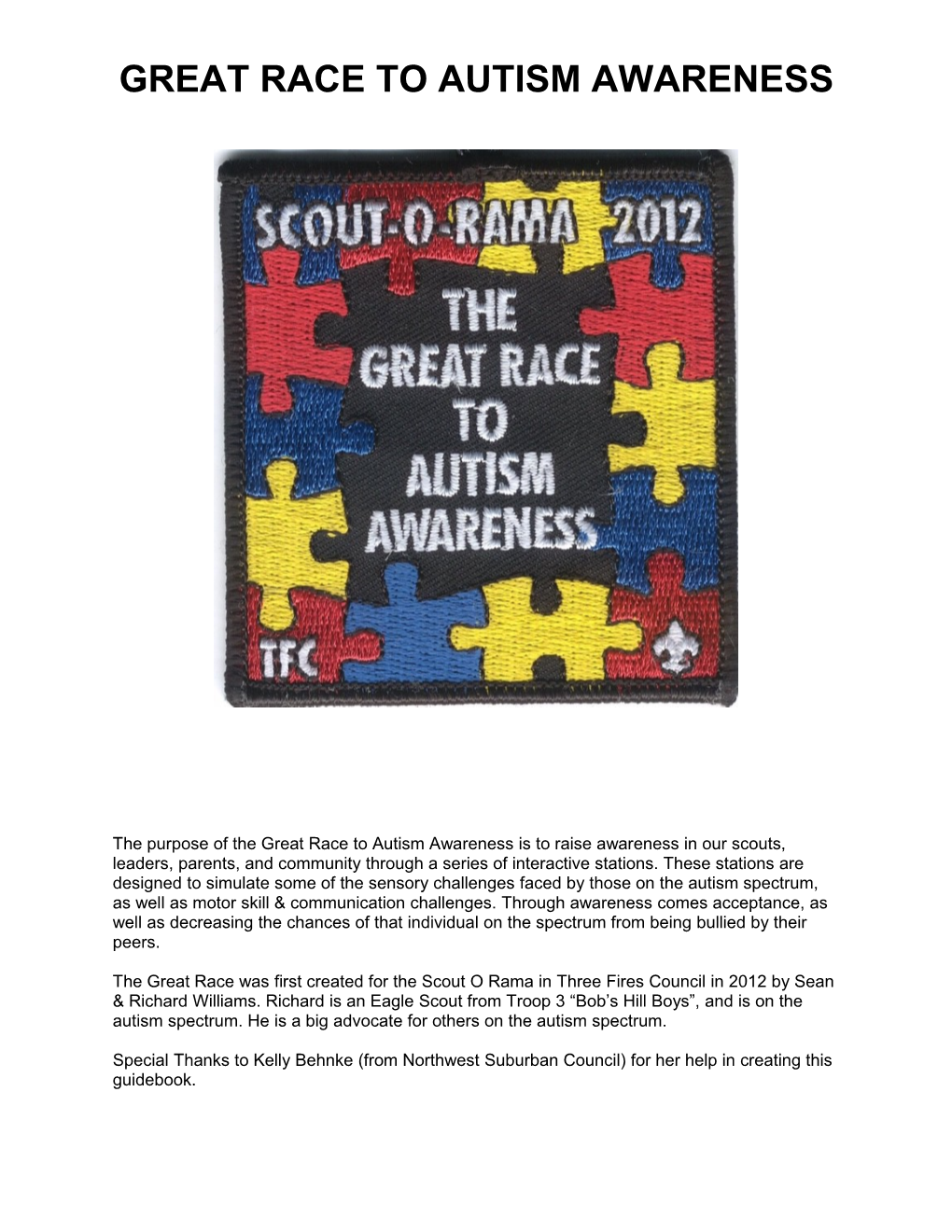 Great Race to Autism Awareness