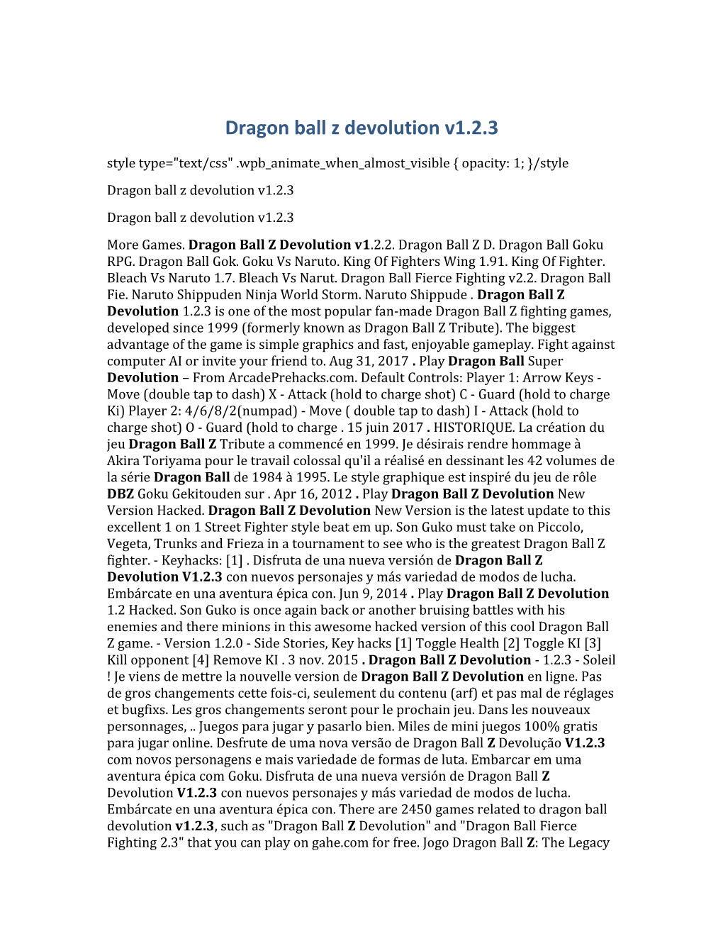 Dragon Ball Z Devolution V1.2.3