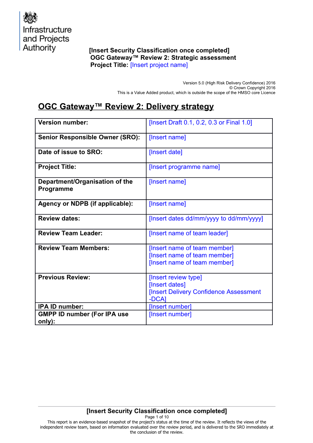 OGC Gateway Review 2: Strategic Assessment