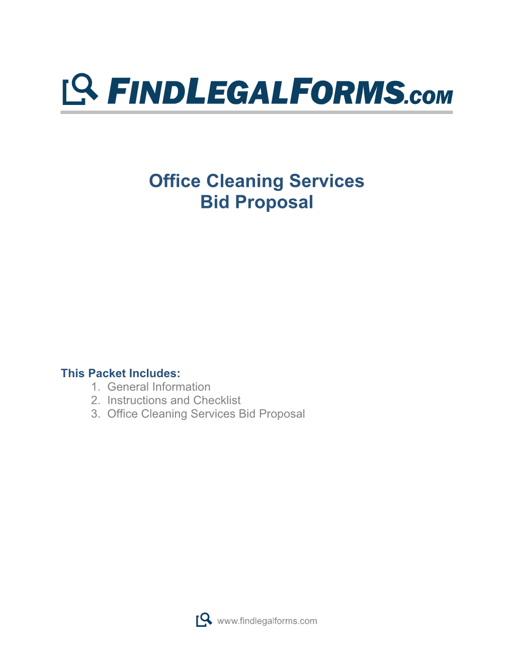 Office Cleaning Services Bid Proposal