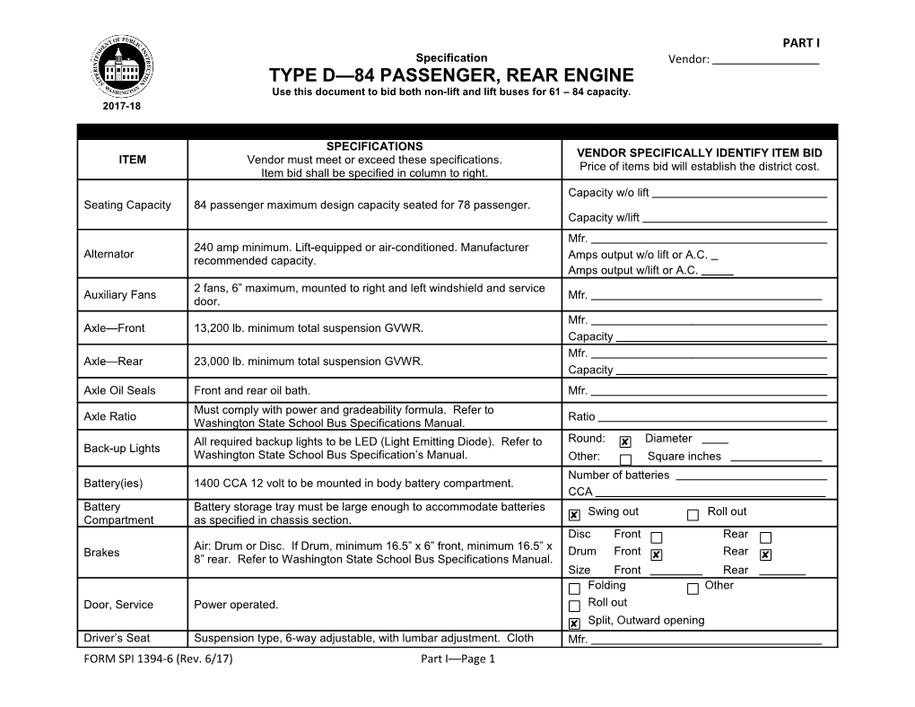 Use This Document to Bid Both Non-Lift and Lift Buses for 61 84 Capacity