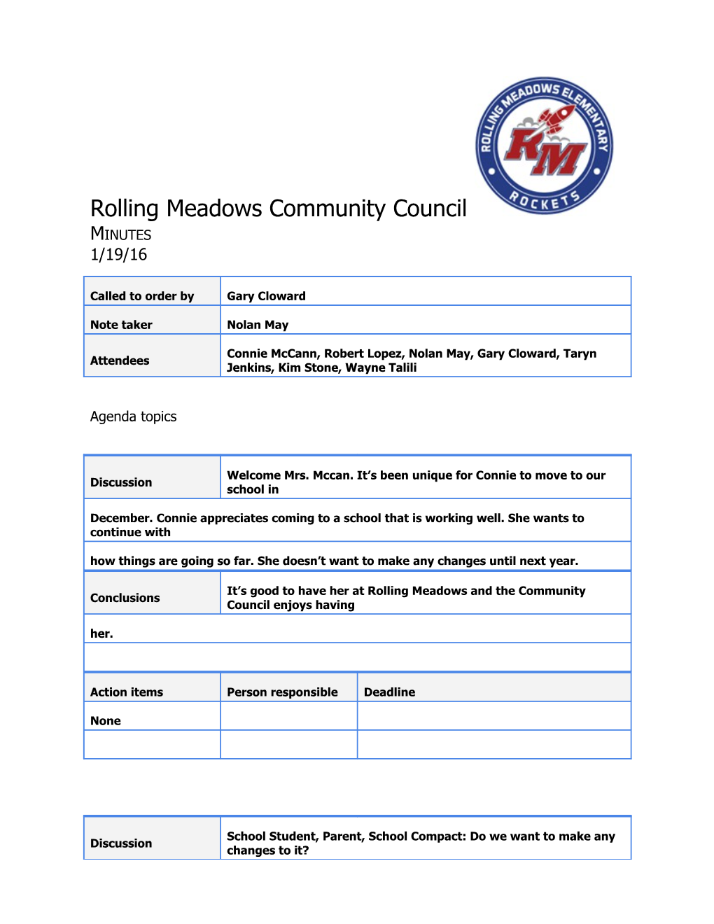 Rolling Meadows Community Council