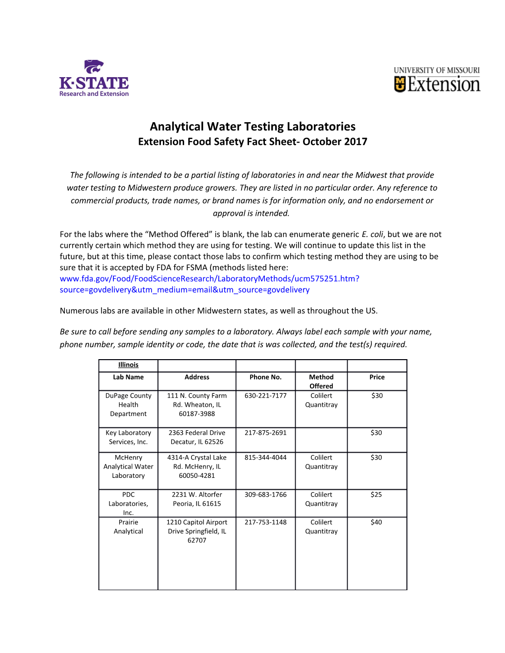 Analytical Water Testing Laboratories