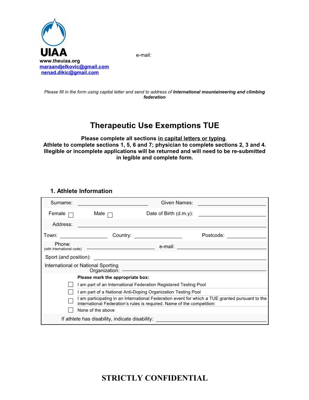 Therapeutic Use Exemptionstue