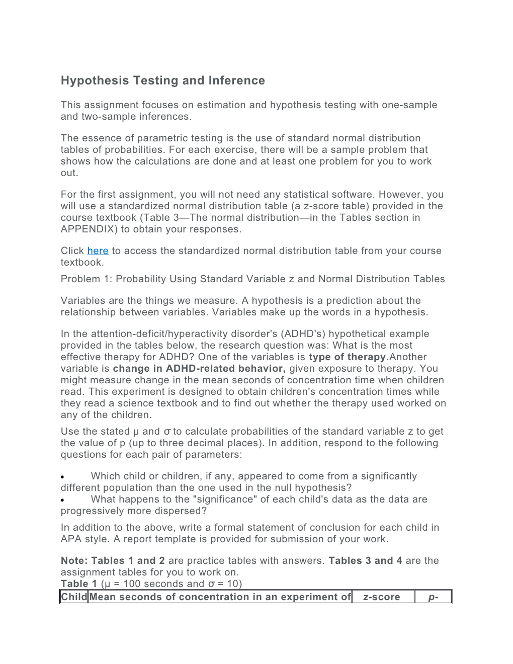 Hypothesis Testing and Inference