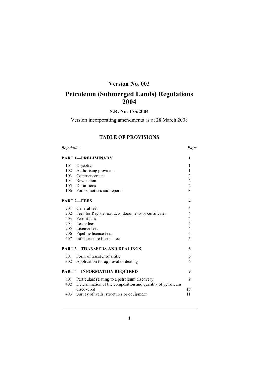 Petroleum (Submerged Lands) Regulations 2004