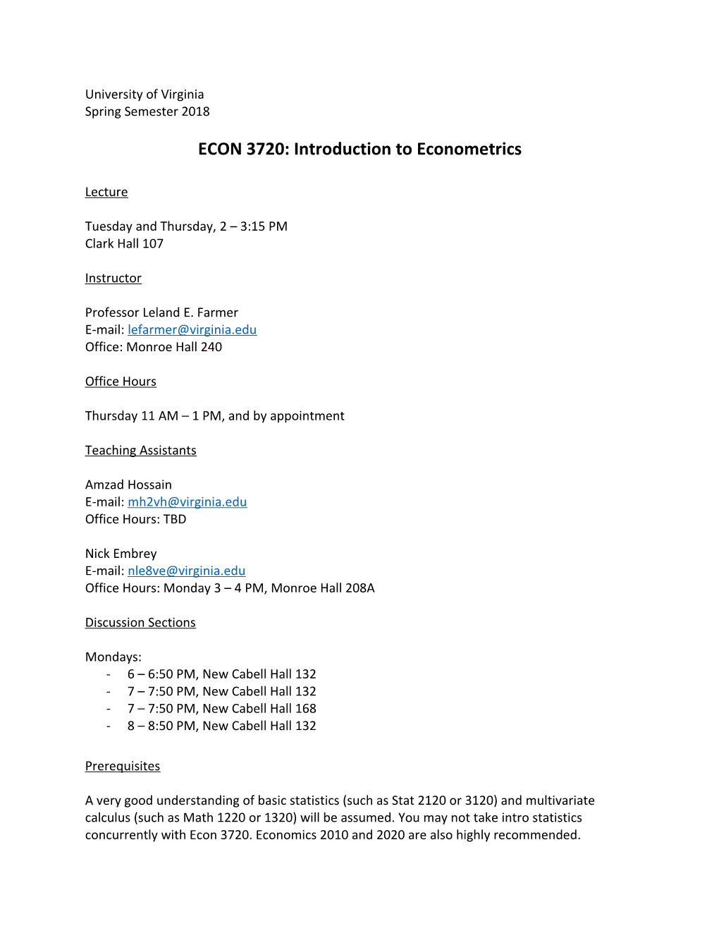 ECON 3720: Introduction to Econometrics