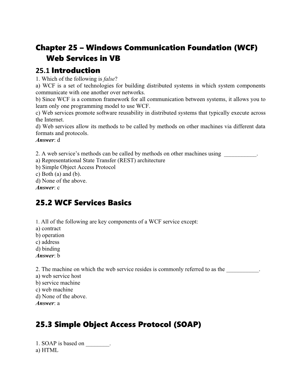 Chapter 25 Windows Communication Foundation (WCF) Web Services in VB