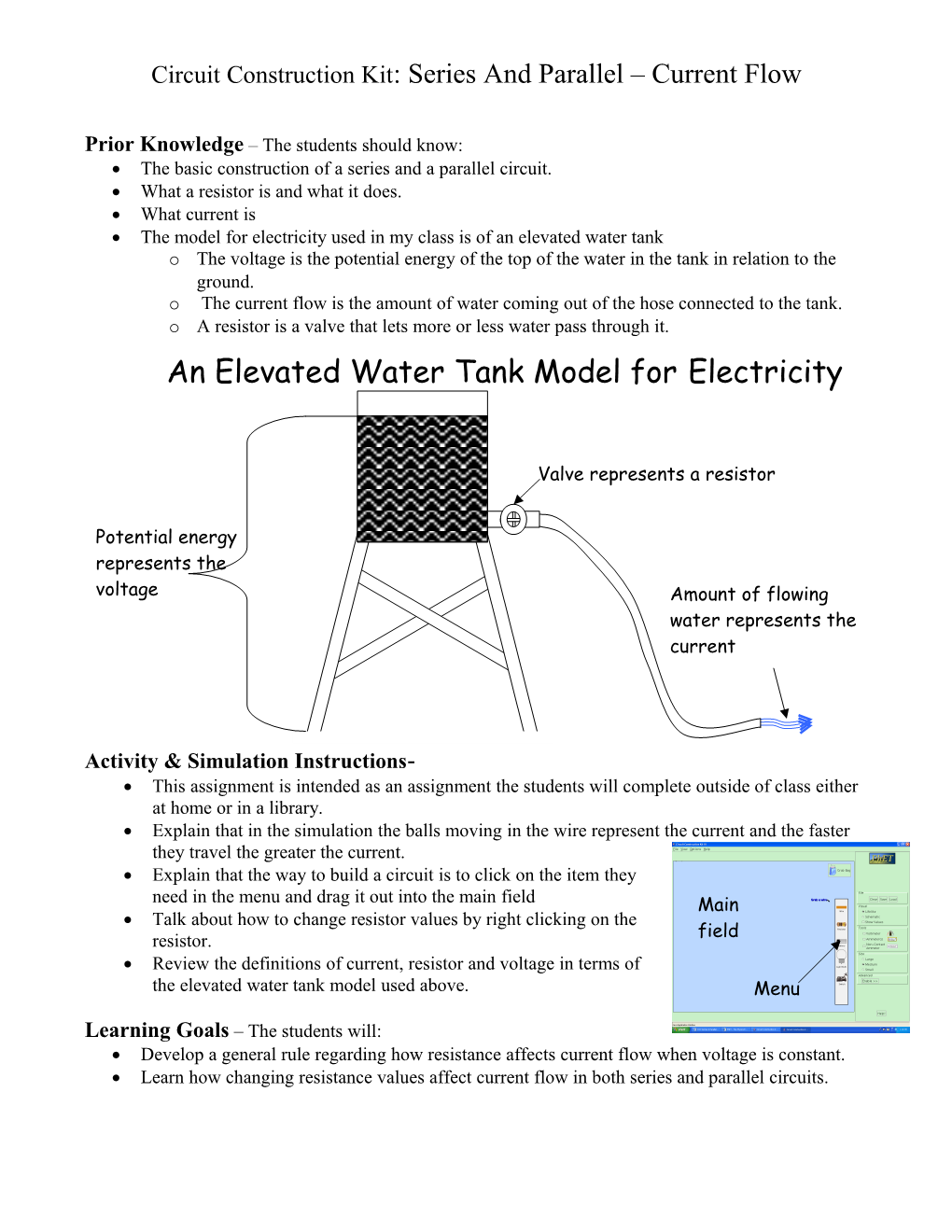 Circuit Construction Kit: Series and Parallel Current Flow