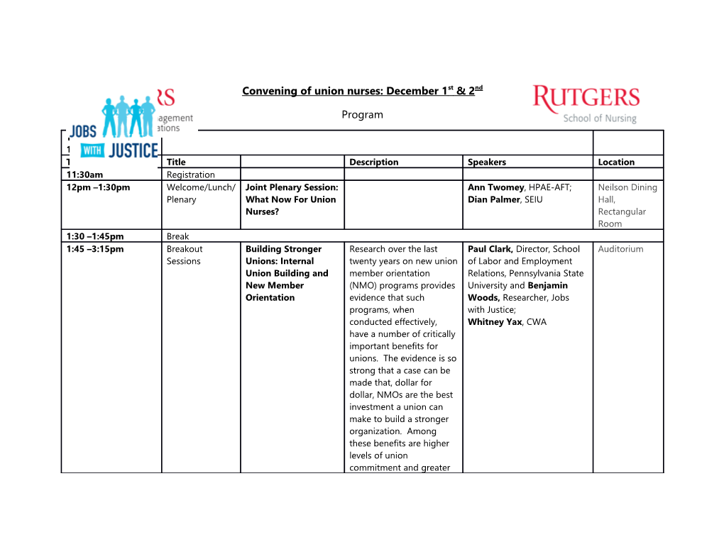 This Activity Has Been Planned and Implemented by Rutgers School of Nursing, Rutgers Biomedical