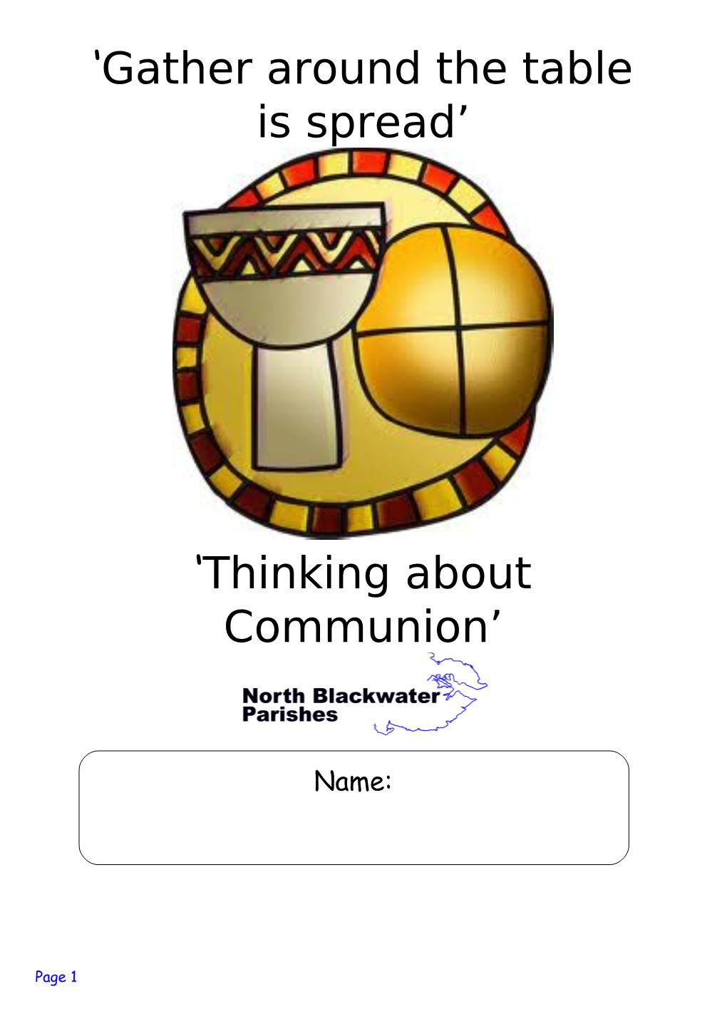 Communion Before Confirmation: a Plan of the Sessions
