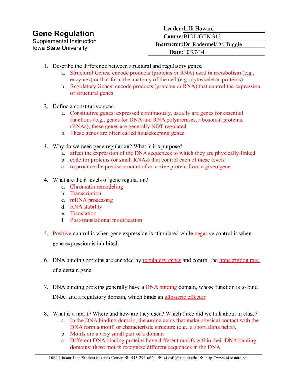 Describe the Difference Between Structural and Regulatory Genes