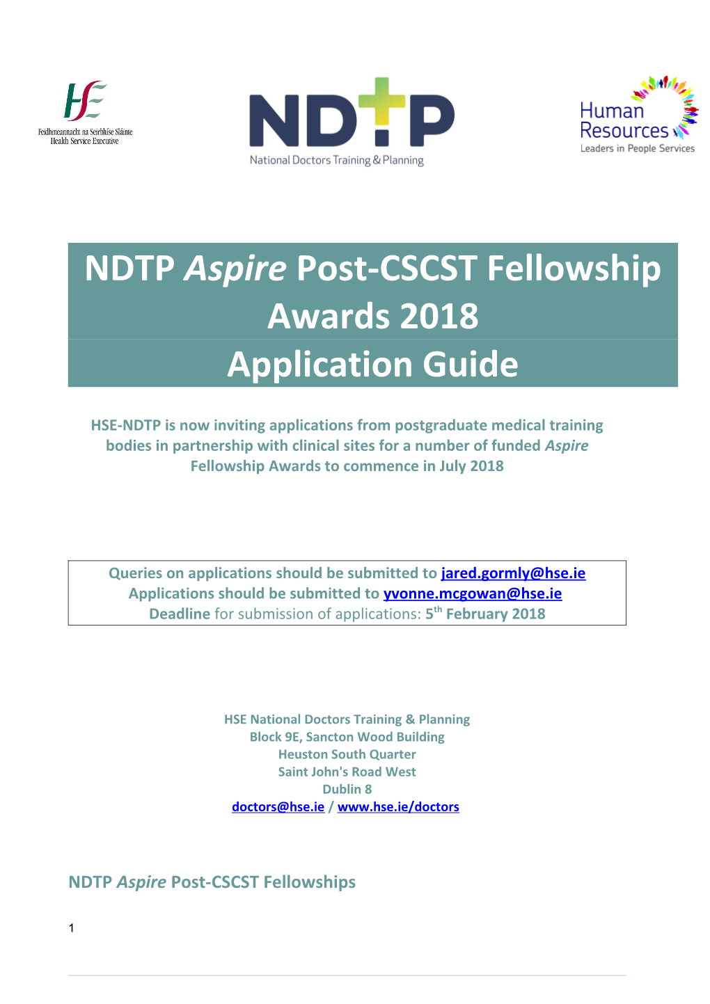 Ndtpaspire Post-CSCST Fellowshipawards 2018