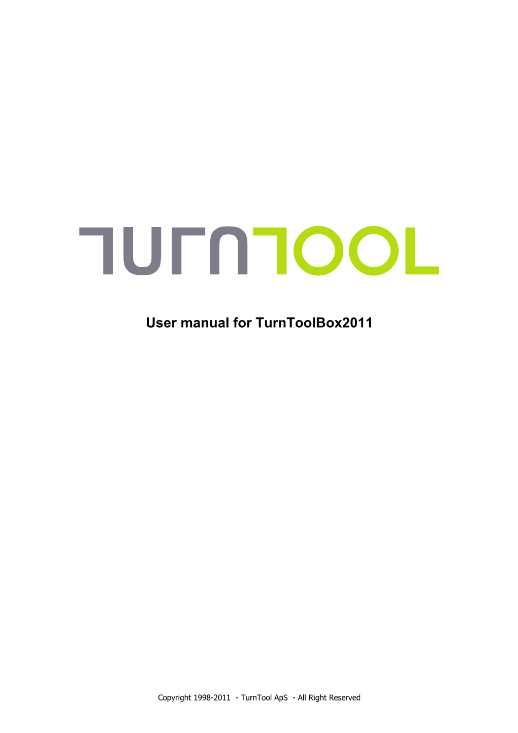 User Manual for Turntoolbox2011
