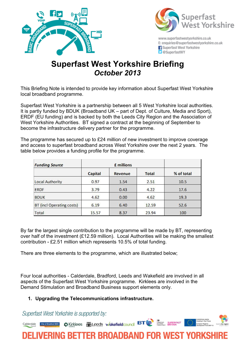 Superfast West Yorkshire Briefing