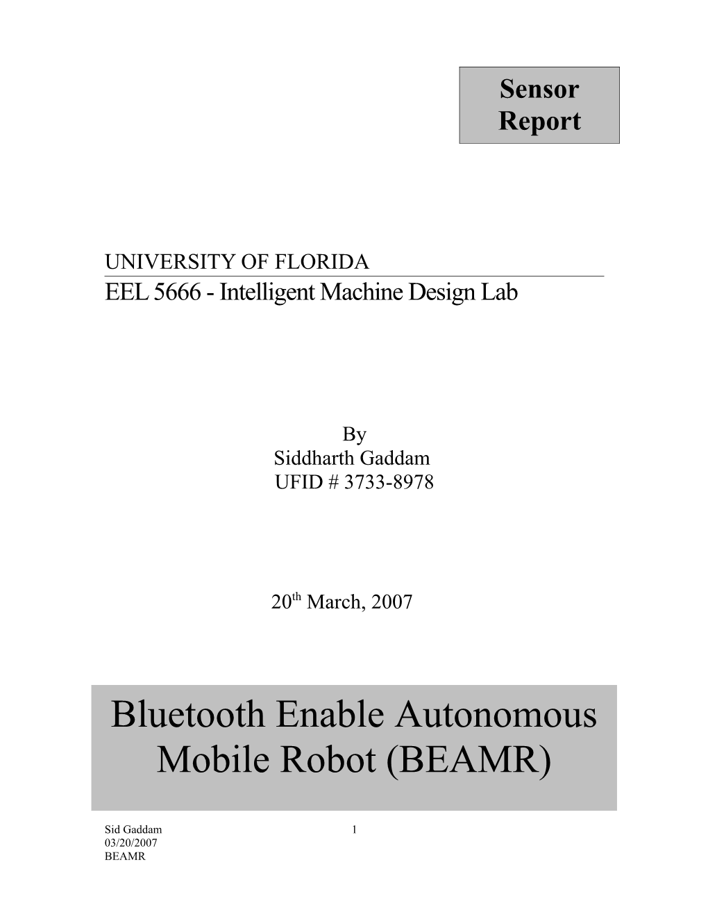 EEL 5666 - Intelligent Machine Design Lab