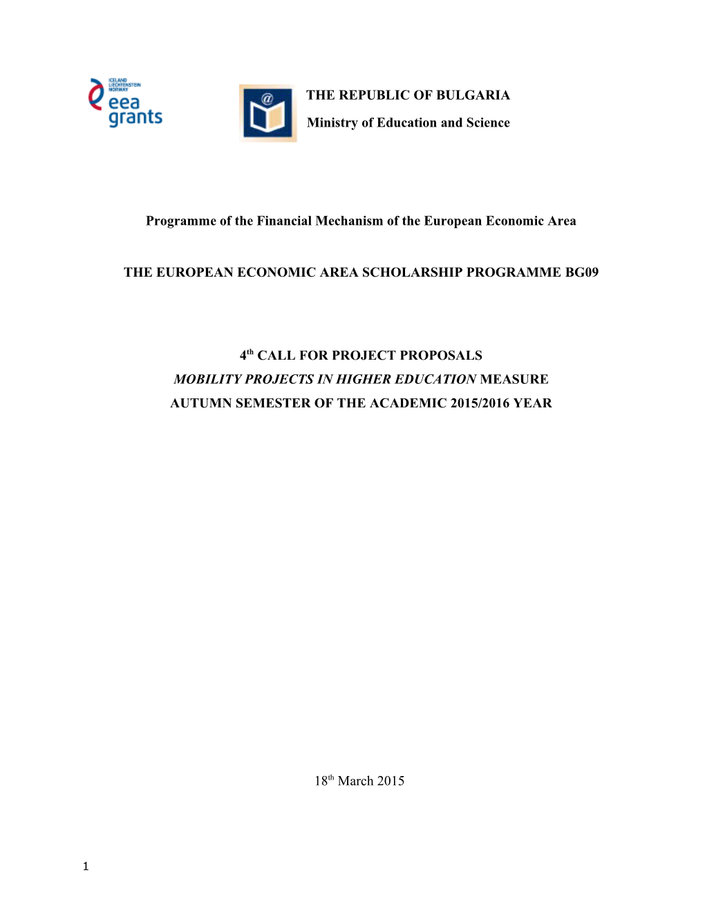 Programme of the Financial Mechanism of the European Economic Area
