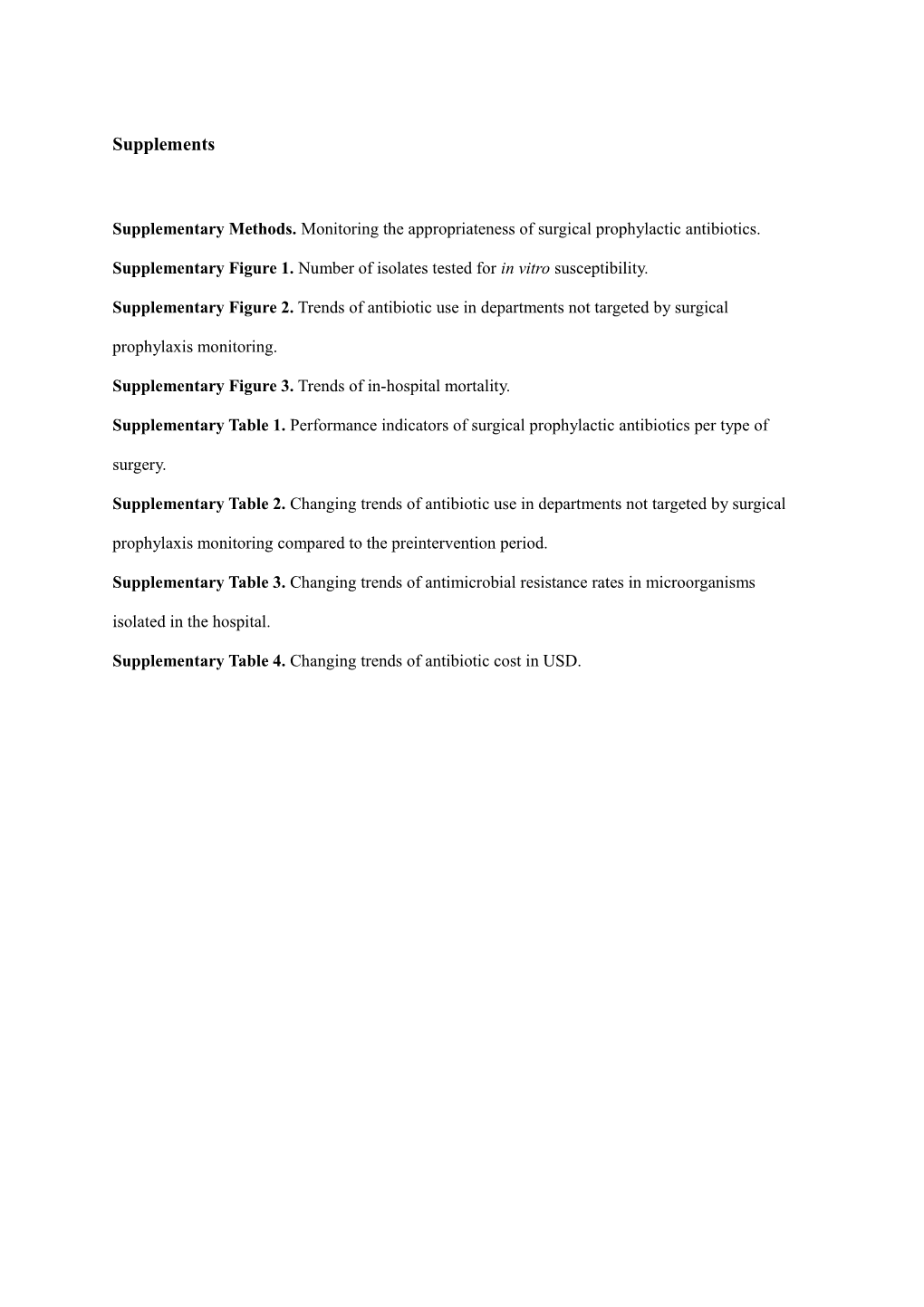 Supplementary Methods. Monitoring the Appropriateness of Surgical Prophylactic Antibiotics