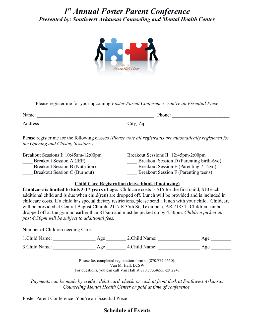 1St Annual Foster Parent Conference