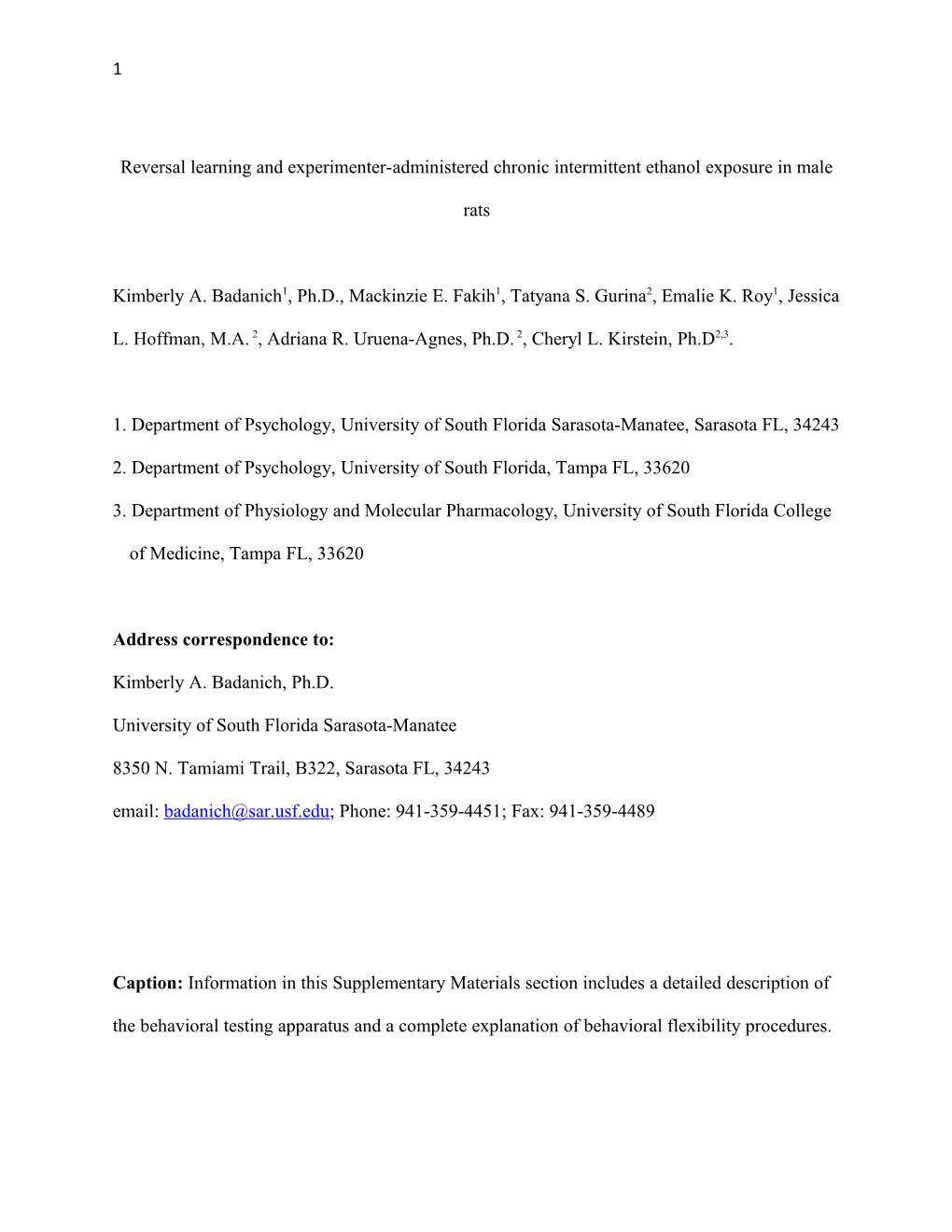 Reversal Learning and Experimenter-Administered Chronic Intermittent Ethanol Exposure In