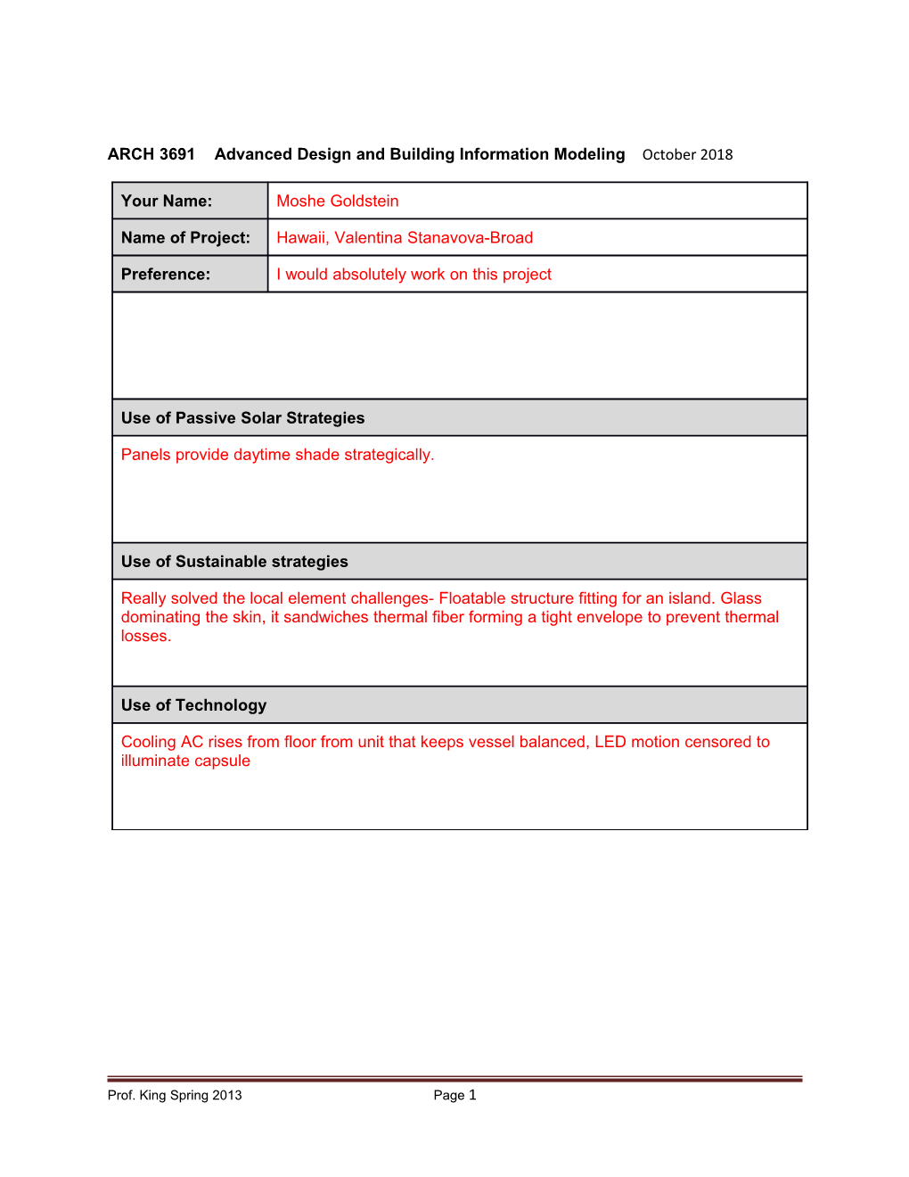 ARCH 3691Advanced Design and Building Information Modelingoctober 2018