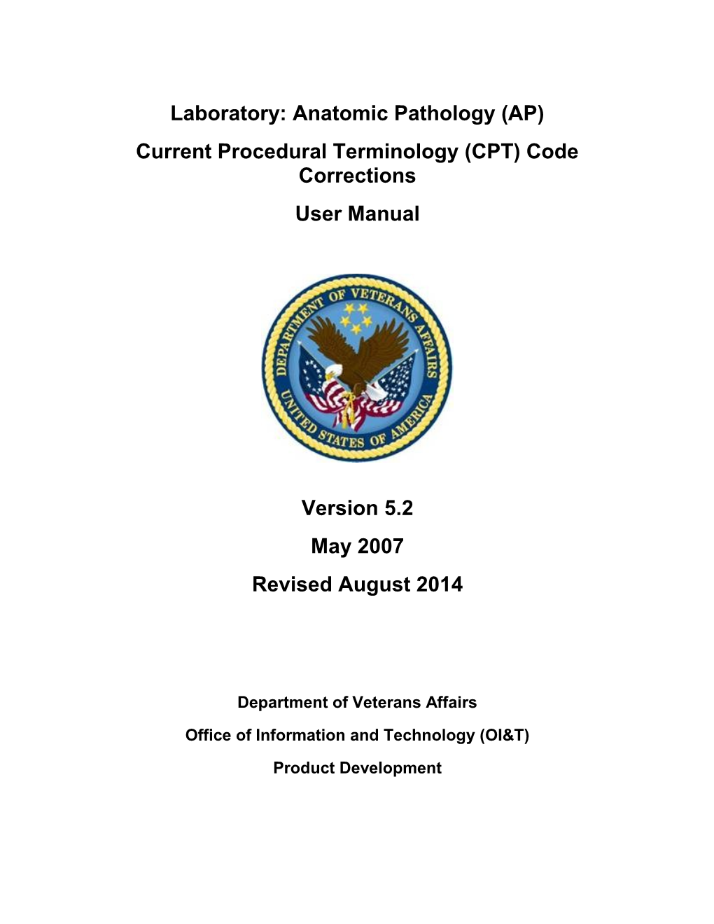 Laboratory: Anatomic Pathology (AP) Current Procedural Terminology Corrections