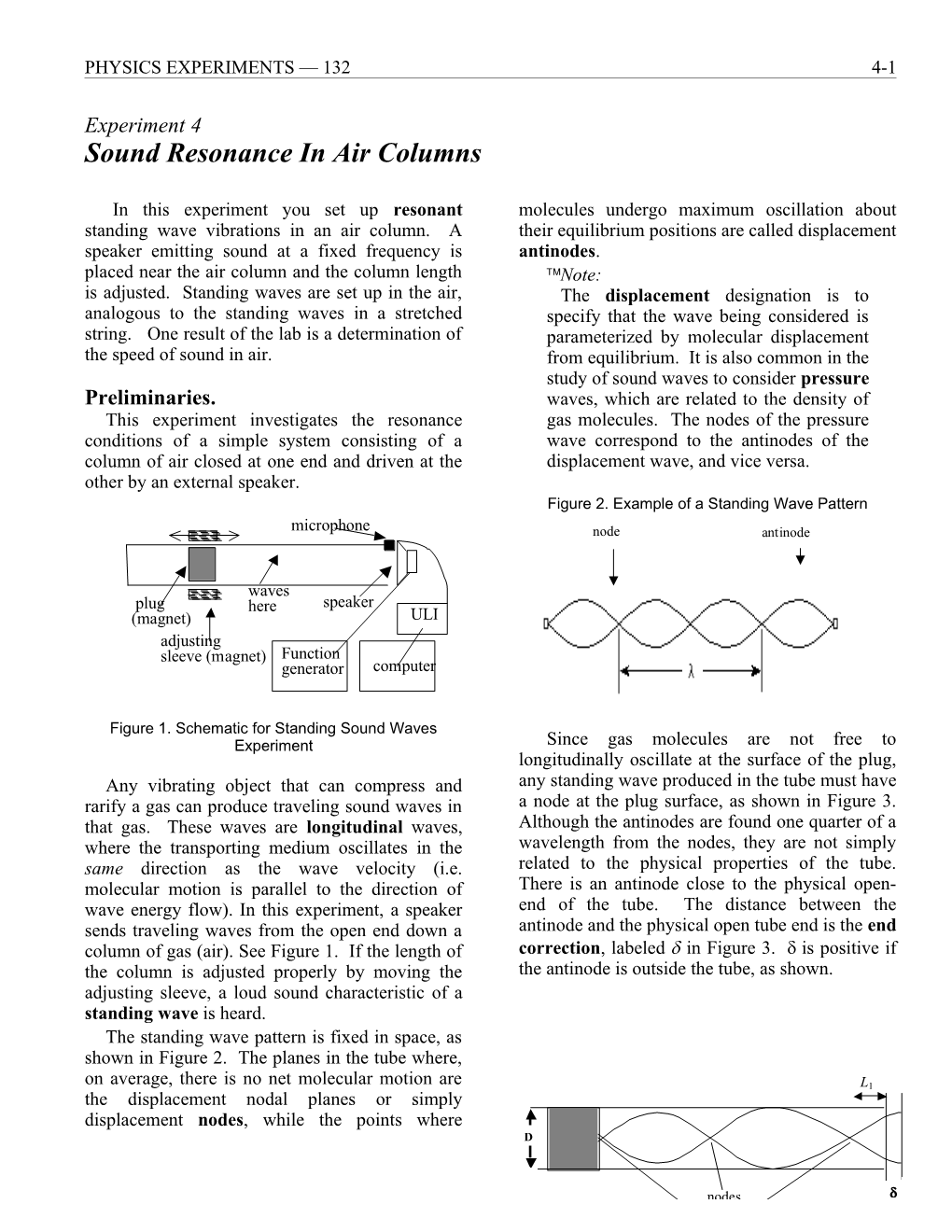 Sound Resonance in Air Columns