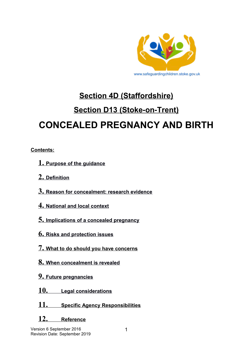 Section 4D Concealed Pregnancy and Birth