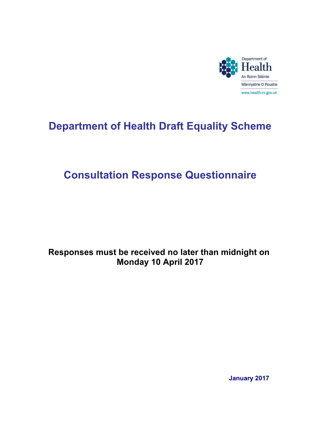 Department of Healthdraft Equality Scheme