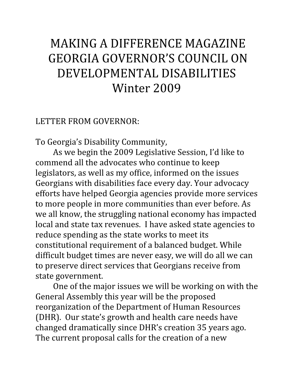 Georgia Governor S Council on Developmental Disabilities